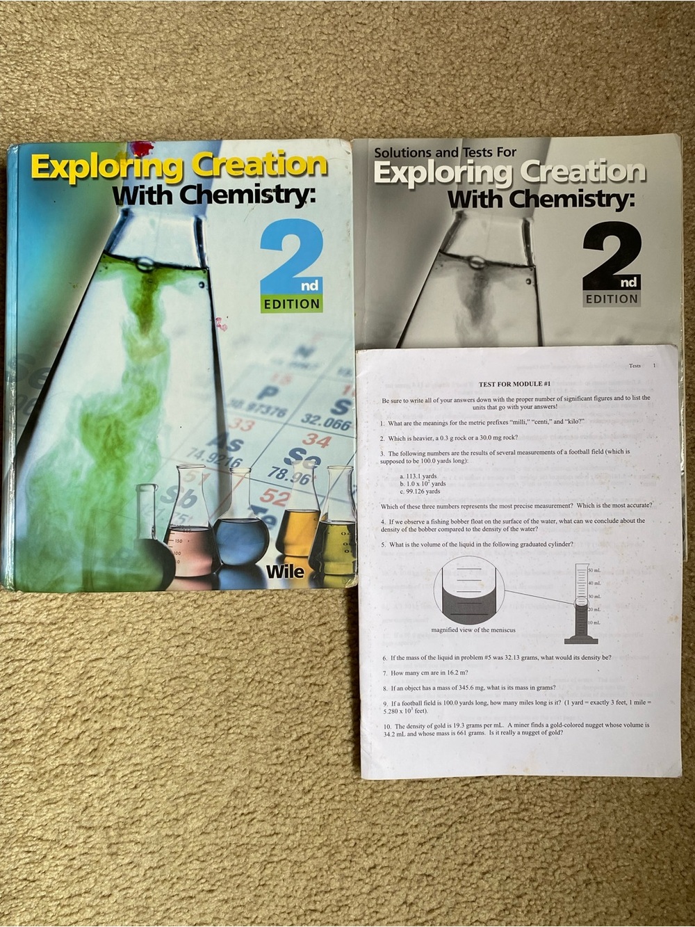 Apologia Exploring Creation w/ Chemistry, 2nd Ed, Solutions & Test Booklet set